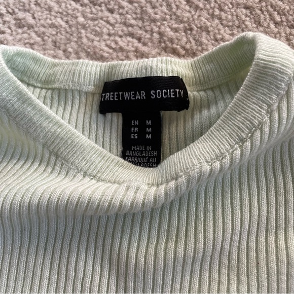 mint green long sleeve shirt - Picture 3 of 5